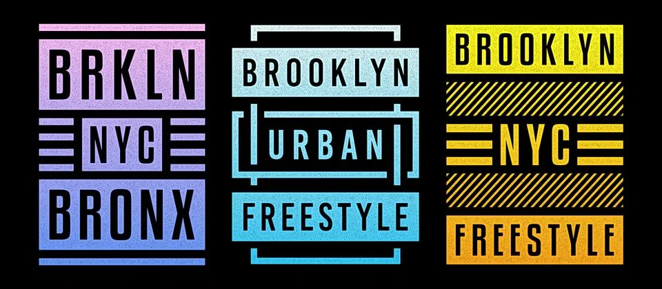 Vector retro illustration on the theme of Brooklyn. Urban. Modern. Stylized Stock Illustration