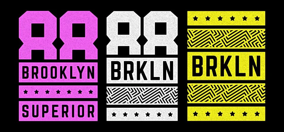 Vector retro illustration on the theme of Brooklyn. Urban. Modern. Stylized Stock Illustration