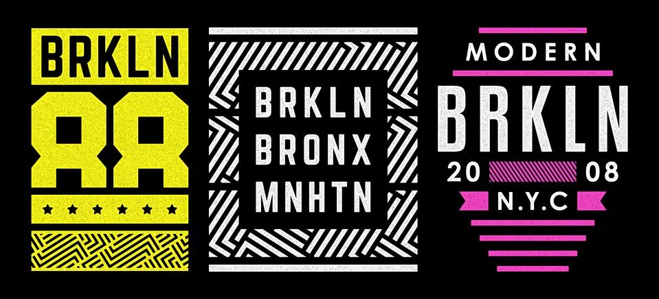 Vector retro illustration on the theme of Brooklyn. Urban. Modern. Stylized Stock Illustration