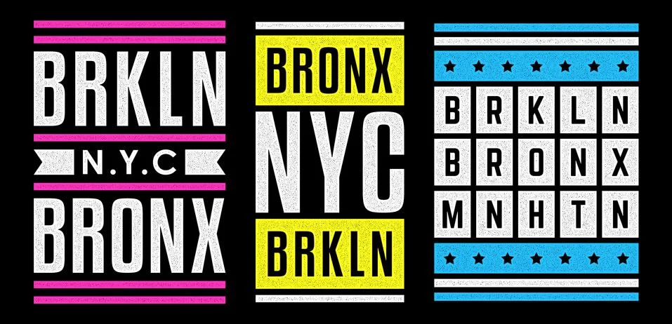 Vector retro illustration on the theme of Brooklyn. Urban. Modern. Stylized Stock Illustration