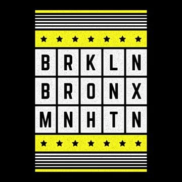 Vector retro illustration on the theme of Brooklyn. Urban. Modern. Stylized Stock Illustration