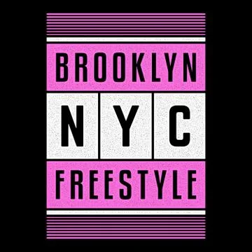 Vector retro illustration on the theme of Brooklyn. Urban. Modern. Stylized Stock Illustration