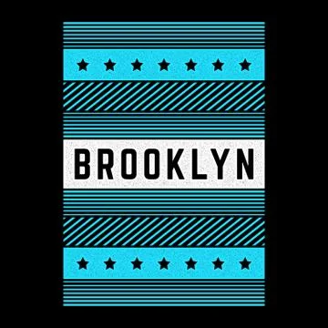 Vector retro illustration on the theme of Brooklyn. Urban. Modern. Stylized Stock Illustration