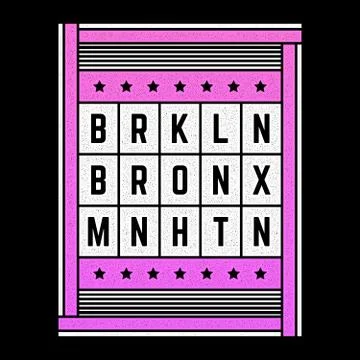 Vector retro illustration on the theme of Brooklyn. Urban. Modern. Stylized Stock Illustration