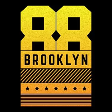 Vector retro illustration on the theme of Brooklyn. Urban. Modern. Stylized Stock Illustration