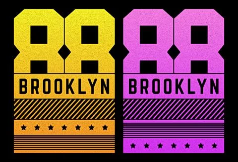 Vector retro illustration on the theme of Brooklyn. Urban. Modern. Stylized Stock Illustration