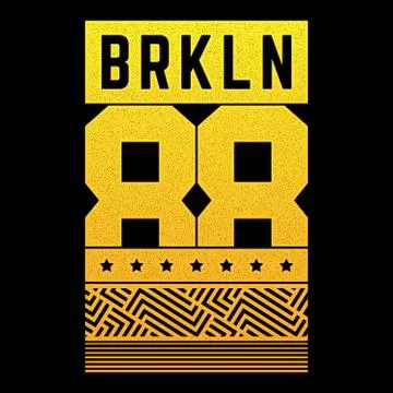 Vector retro illustration on the theme of Brooklyn. Urban. Modern. Stylized Stock Illustration