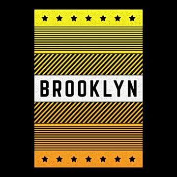 Vector retro illustration on the theme of Brooklyn. Urban. Modern. Stylized Stock Illustration