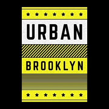 Vector retro illustration on the theme of Brooklyn. Urban. Modern. Stylized Stock Illustration