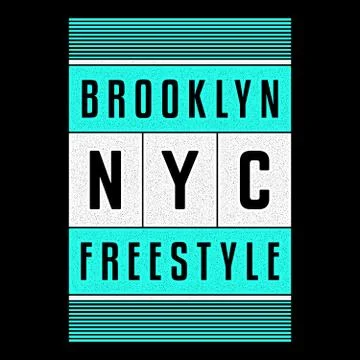 Vector retro illustration on the theme of Brooklyn. Urban. Modern. Stylized Stock Illustration