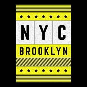 Vector retro illustration on the theme of Brooklyn. Urban. Modern. Stylized Stock Illustration