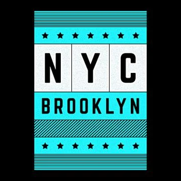 Vector retro illustration on the theme of Brooklyn. Urban. Modern. Stylized Stock Illustration