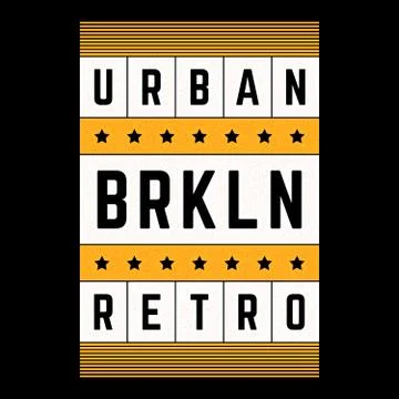 Vector retro illustration on the theme of Brooklyn. Urban. Modern. Stylized Stock Illustration