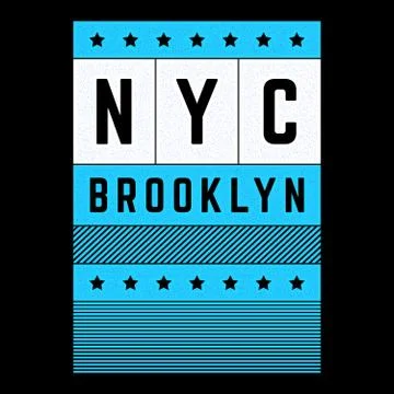 Vector retro illustration on the theme of Brooklyn. Urban. Modern. Stylized Stock Illustration