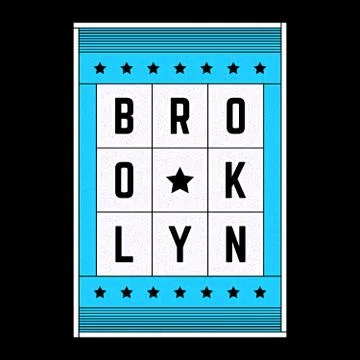 Vector retro illustration on the theme of Brooklyn. Urban. Modern. Stylized Stock Illustration