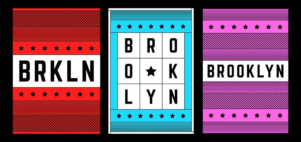 Vector retro illustration on the theme of Brooklyn. Urban. Modern. Stylized Stock Illustration