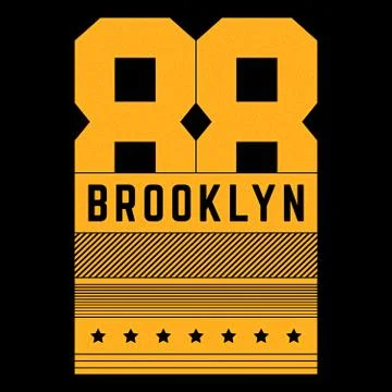 Vector retro illustration on the theme of Brooklyn. Urban. Modern. Stylized Stock Illustration