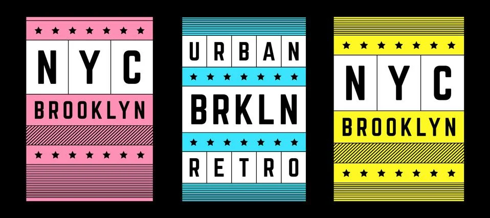 Vector retro illustration on the theme of Brooklyn. Urban. Modern. Stylized Stock Illustration