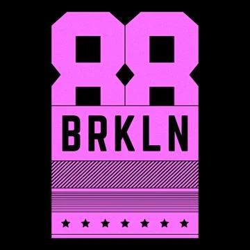 Vector retro illustration on the theme of Brooklyn. Urban. Modern. Stylized Stock Illustration