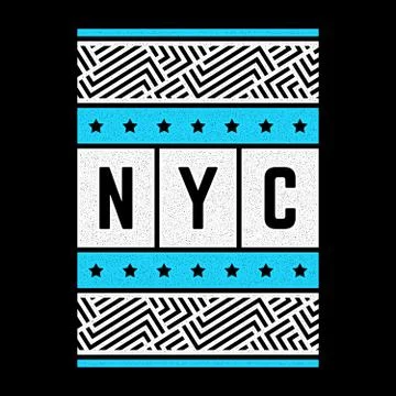 Vector retro illustration on the theme of New York city. Urban. Modern. Stylized Stock Illustration