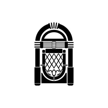Vector Retro Jukebox Icon Stock Illustration