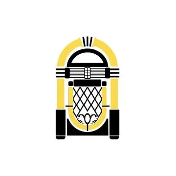 Vector Retro Jukebox Icon Illustrazione stock