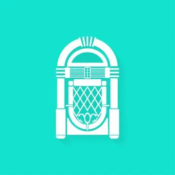 Vector Retro Jukebox Icon Stock Illustration