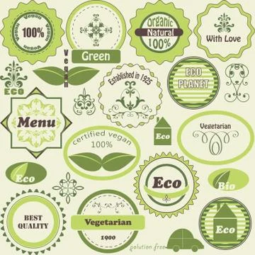Vector retro labels Stock Illustration