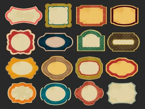 Vector retro labels Stock Illustration