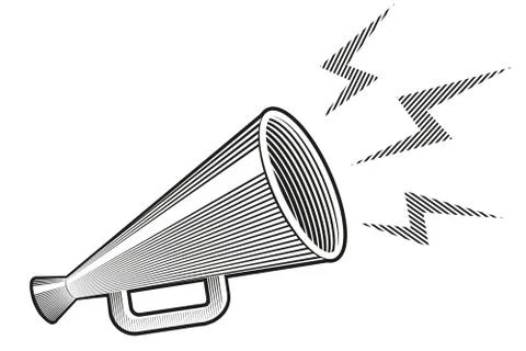 Vector retro megaphone. Illustrazione stock