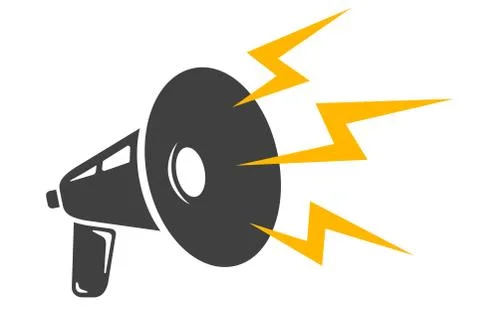 Vector retro megaphone. Stock Illustration