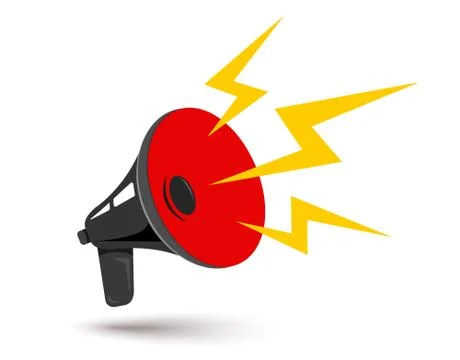 Vector retro megaphone. Stock Illustration