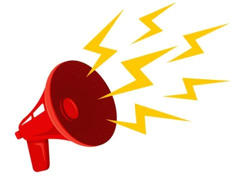 Vector retro megaphone. Illustrazione stock