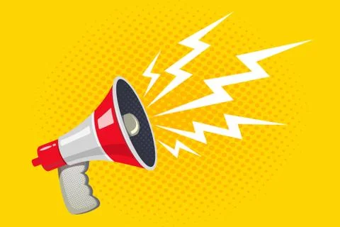 Vector retro megaphone. Иллюстрация