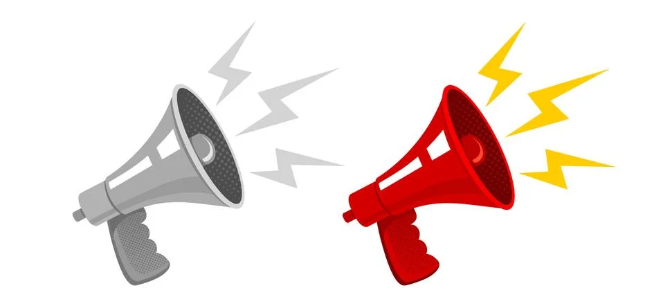 Vector retro megaphone. Stock Illustration