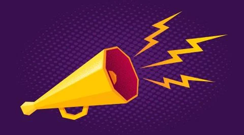 Vector retro megaphone. Stock Illustration