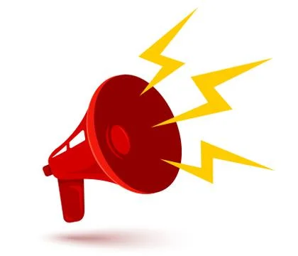 Vector retro megaphones. Illustrazione stock