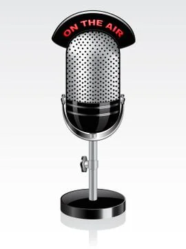 Vector retro microphone. Stock Illustration