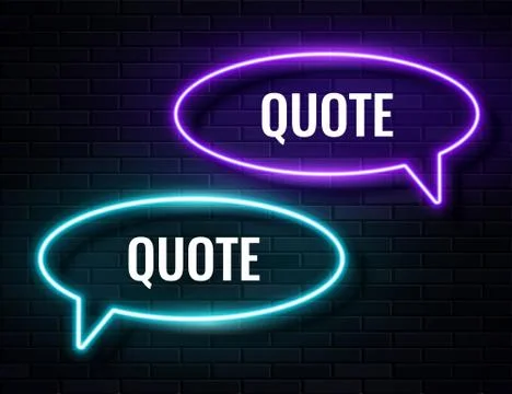 Vector Retro Neon Glowing Speech Bubble Frames Stock Illustration