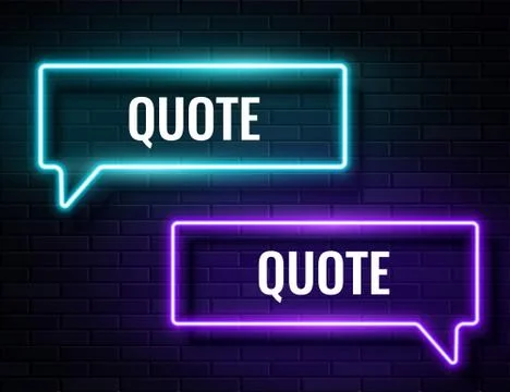 Vector Retro Neon Glowing Speech Bubble Frames Stock Illustration