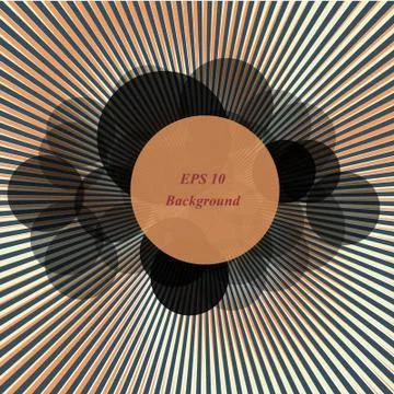 Vector retro pockmarked background with beams. Also with stylized clouds in the Иллюстрация