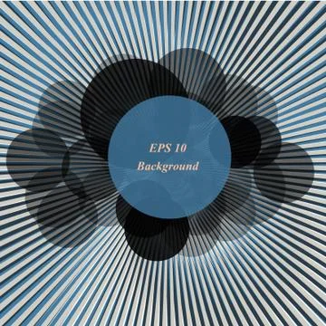 Vector retro pockmarked background with beams. Also with stylized clouds in the Stock Illustration