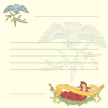 Vector retro postal Stock Illustration