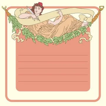Vector retro postal Stock Illustration