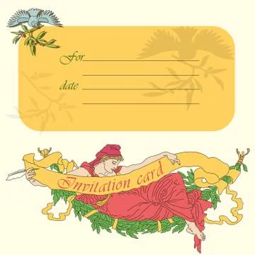Vector retro postal Illustrazione stock