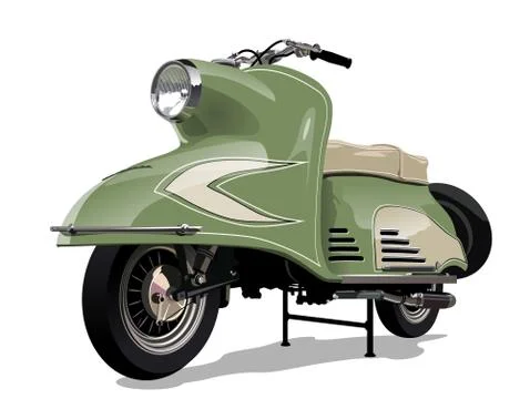 Vector retro scooter Stock Illustration