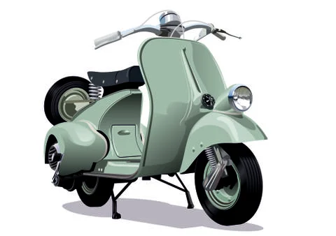 Vector retro scooter Stock Illustration