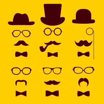 Vector retro set Stock Illustration