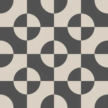 Vector retro simple geometric psychedelic seamless pattern in retro style. .. Stock Illustration