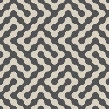 Vector retro simple geometric psychedelic seamless pattern in retro style. .. Stock Illustration